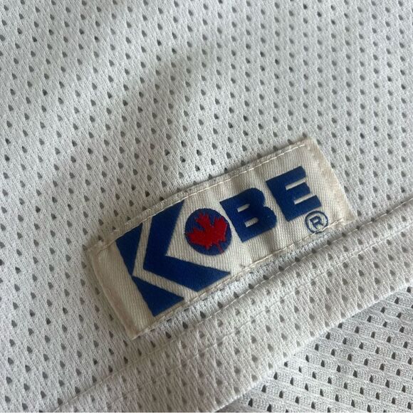 Kobe Sportswear Canada RARE Vintage Hockey Jersey Becker 16 Dirt Knap White XXL - Picture 11 of 11